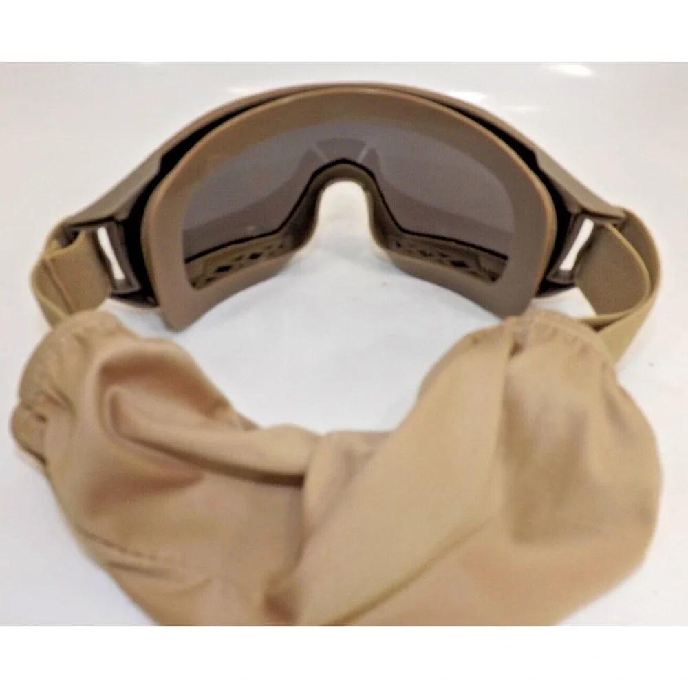 Tactical Windproof dark shade Coyote brown Airsoft adjustable safety goggles